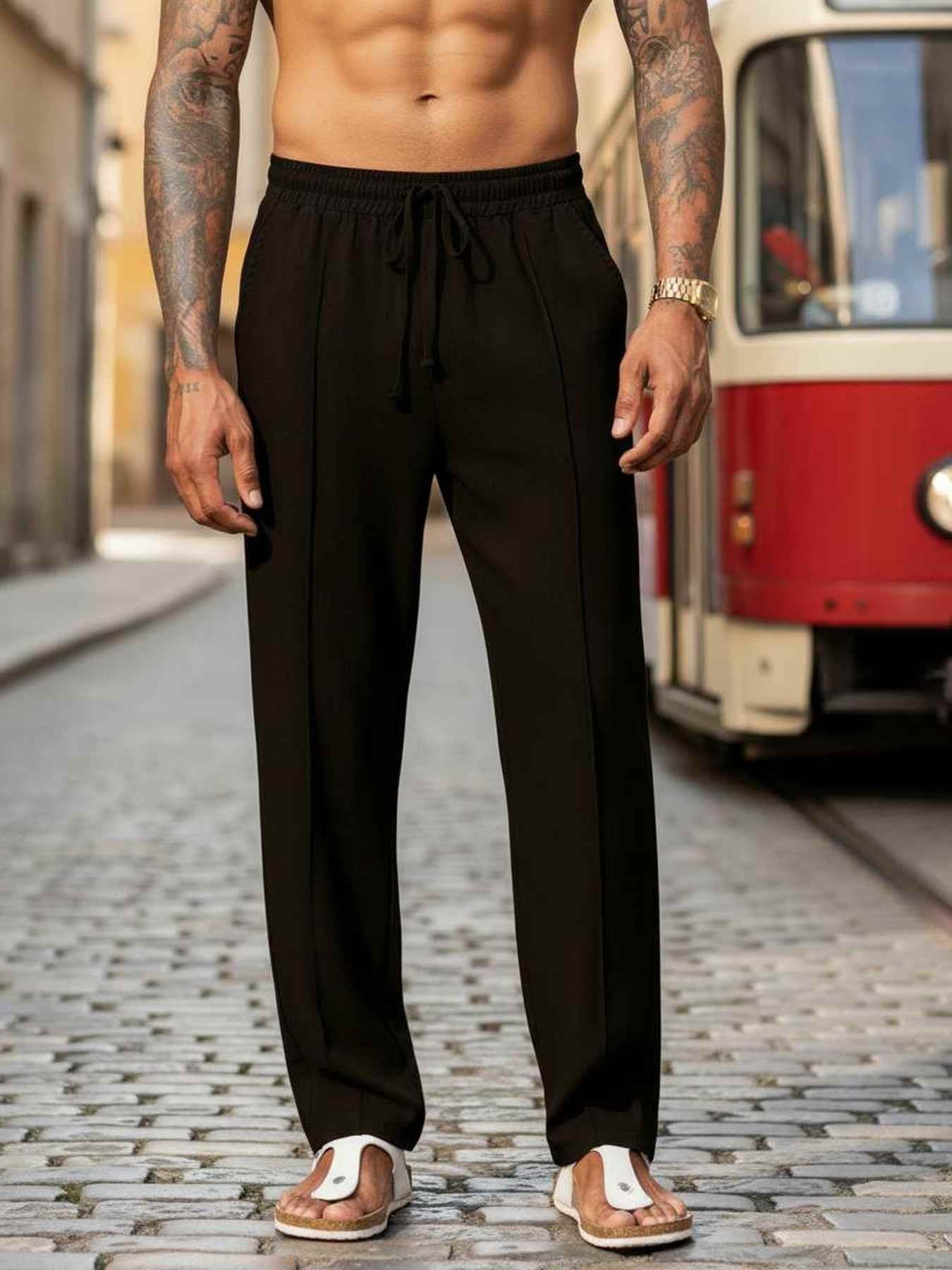 Men's Anti-Wrinkle Casual Pants with Stretchy Fit