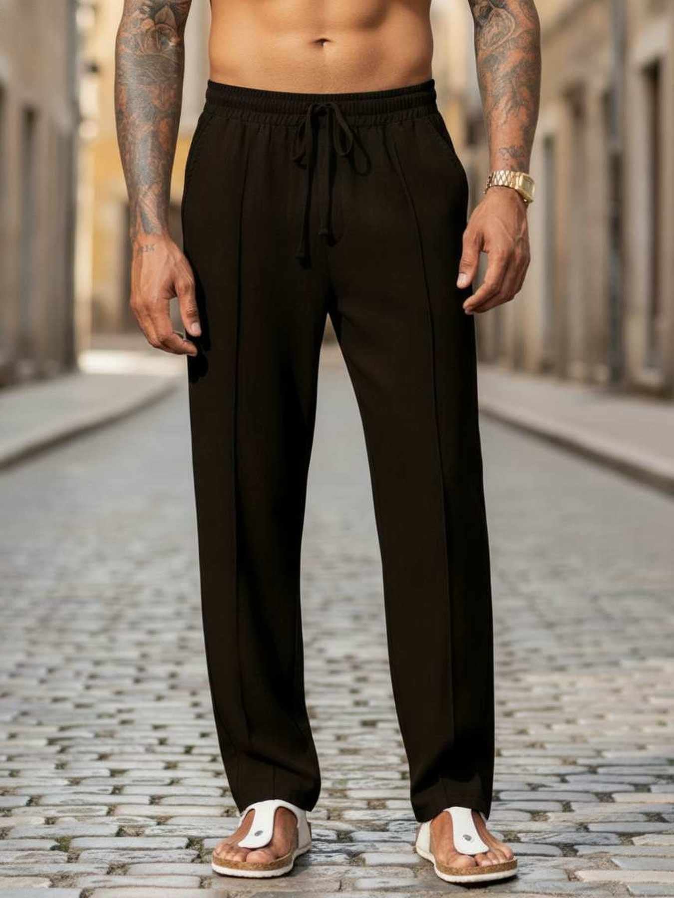 Men's Anti-Wrinkle Casual Pants for Comfortable Commutes
