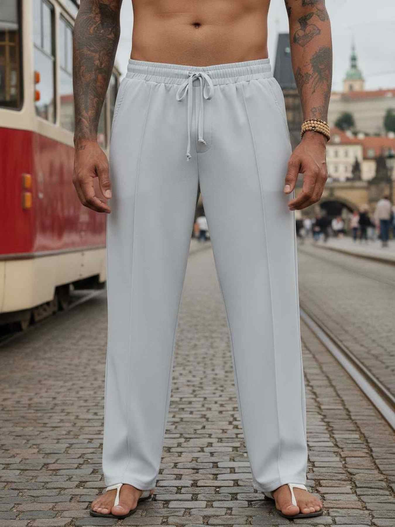 Men's Anti-Wrinkle Casual Pants for Comfortable Daily Wear
