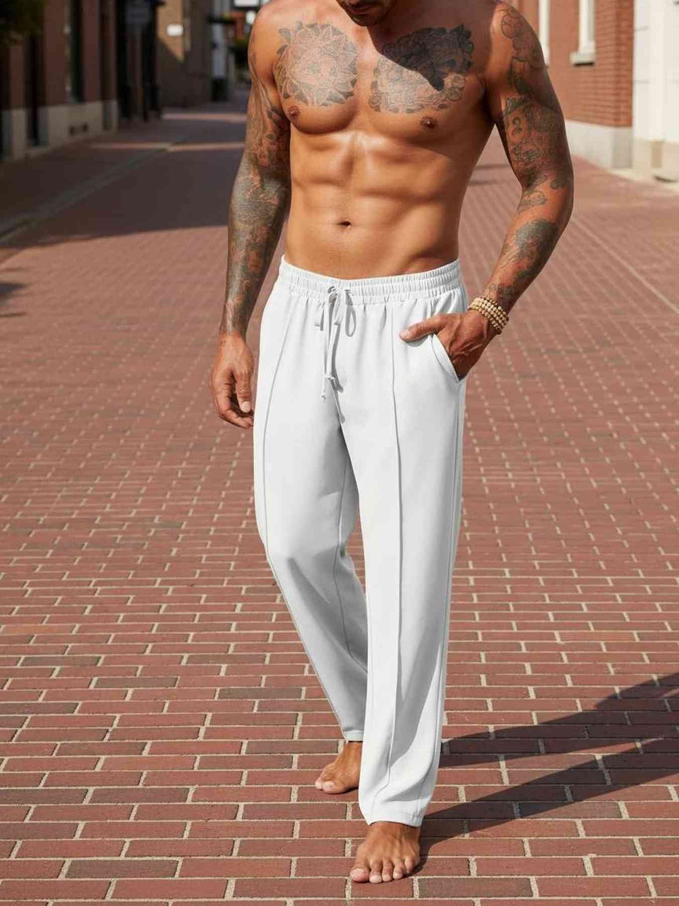 Men's Anti-Wrinkle Casual Pants - Stretchy & Comfortable Fit