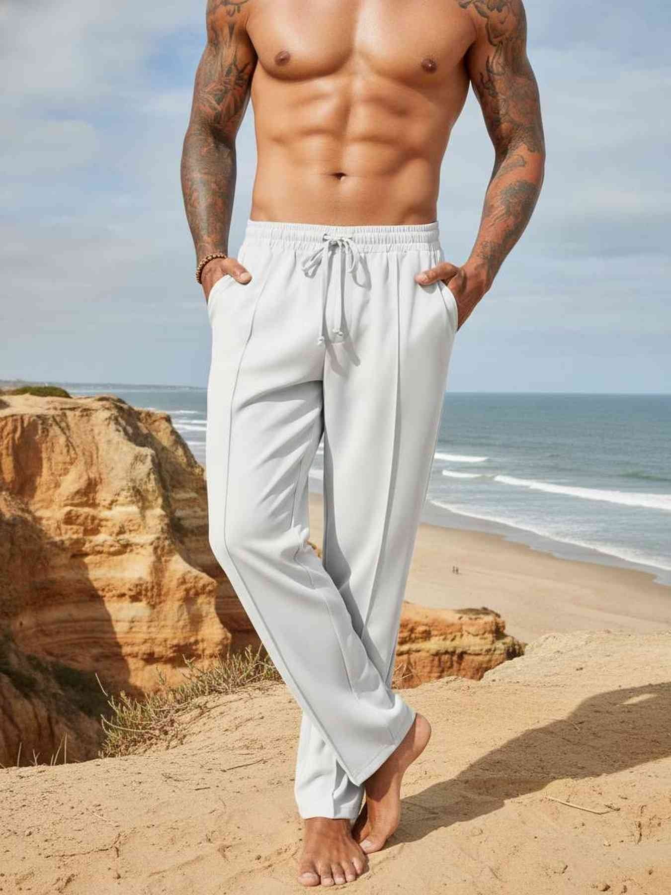 Men's Anti-Wrinkle Casual Pants - Stretchy, Comfortable, and Versatile