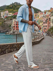 Men's Anti-Wrinkle Casual Pants - Stretchy Fit & Crease Resistance