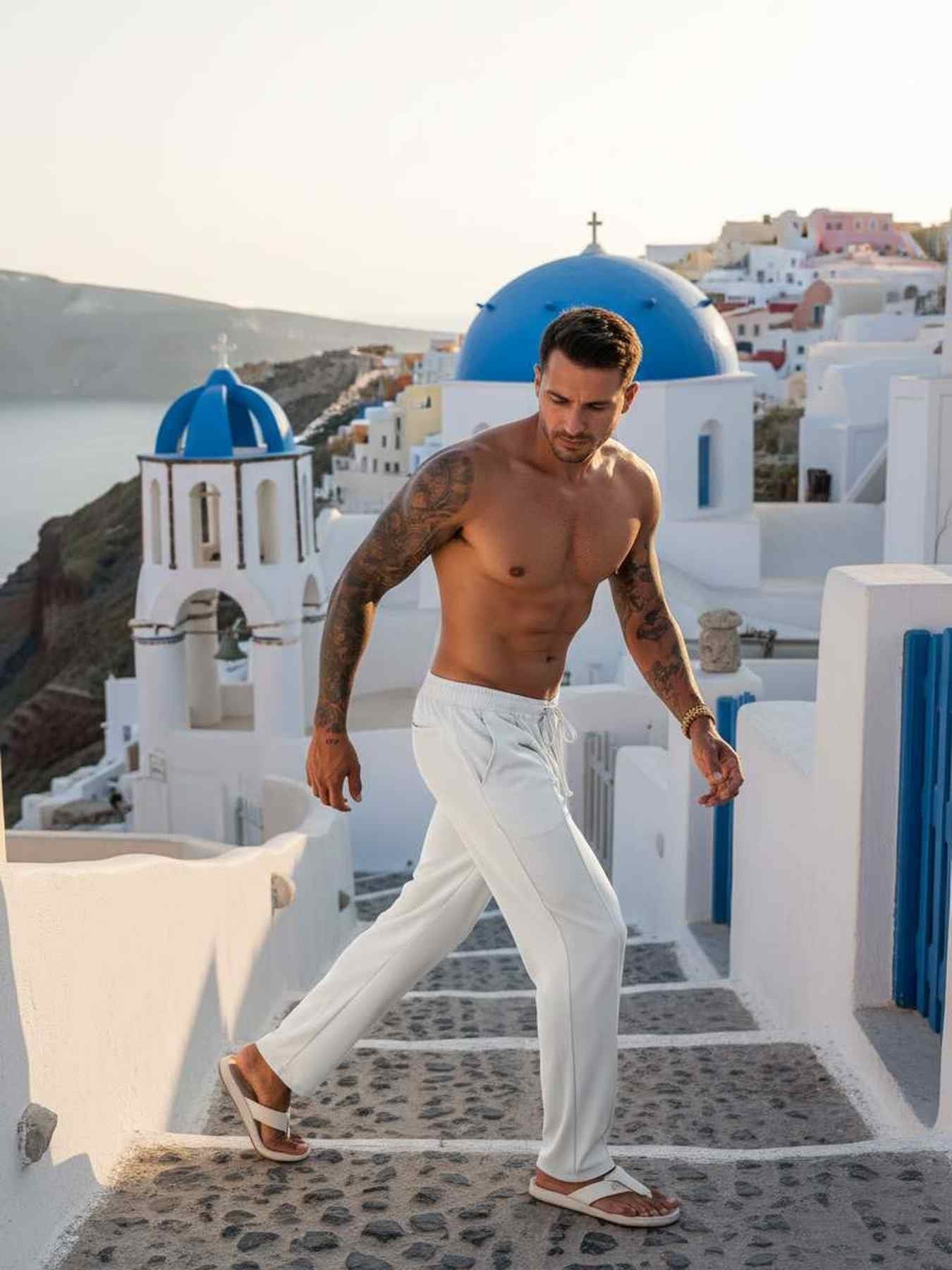 Men's Anti-Wrinkle Casual Pants with Stretchy Fit