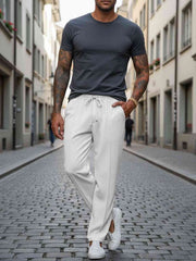 Men's Stretchy Casual Pants, Anti-Wrinkle & Comfortable