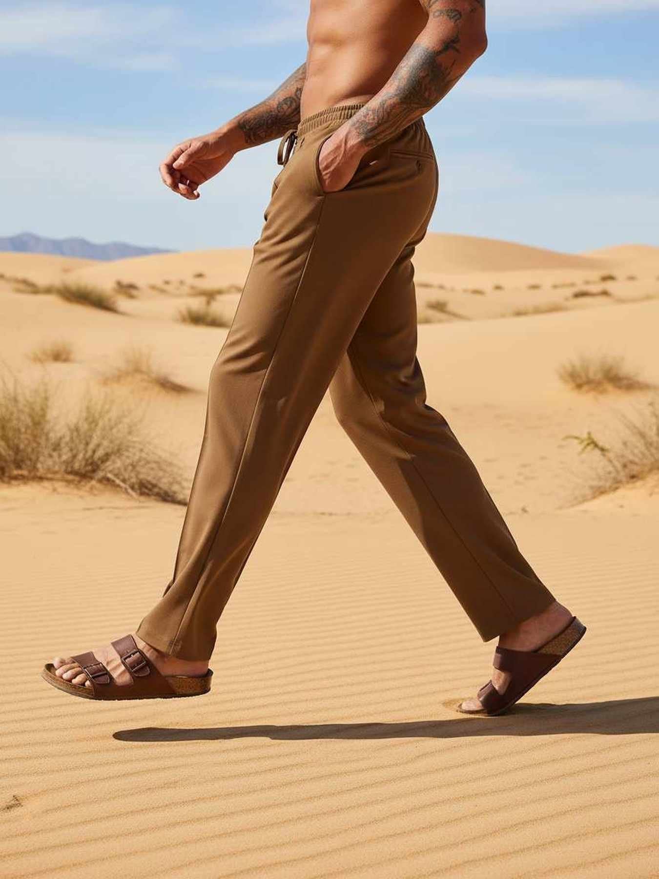 Stretch Fit Casual Pants for Men - Wrinkle-Free & Comfortable