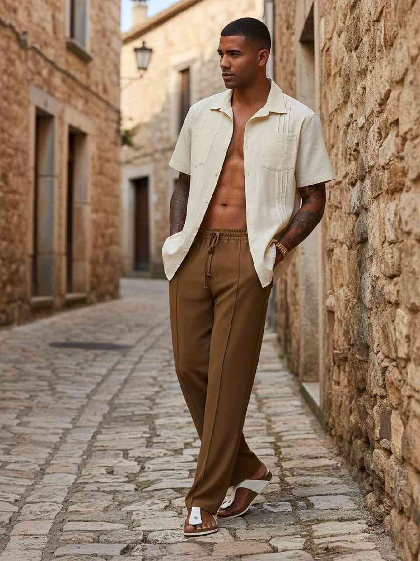 Men's Stretchy Casual Pants - Anti-Wrinkle & Comfortable