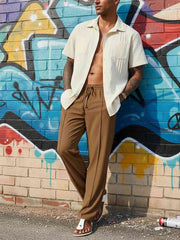 Men's Anti-Wrinkle Casual Pants - Stretchy, Comfortable, and Durable