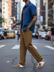 Men's Anti-Wrinkle Casual Pants with Stretchy Fit