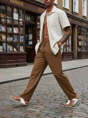 Men's Anti-Wrinkle Casual Pants - Stretchy & Comfortable Fit