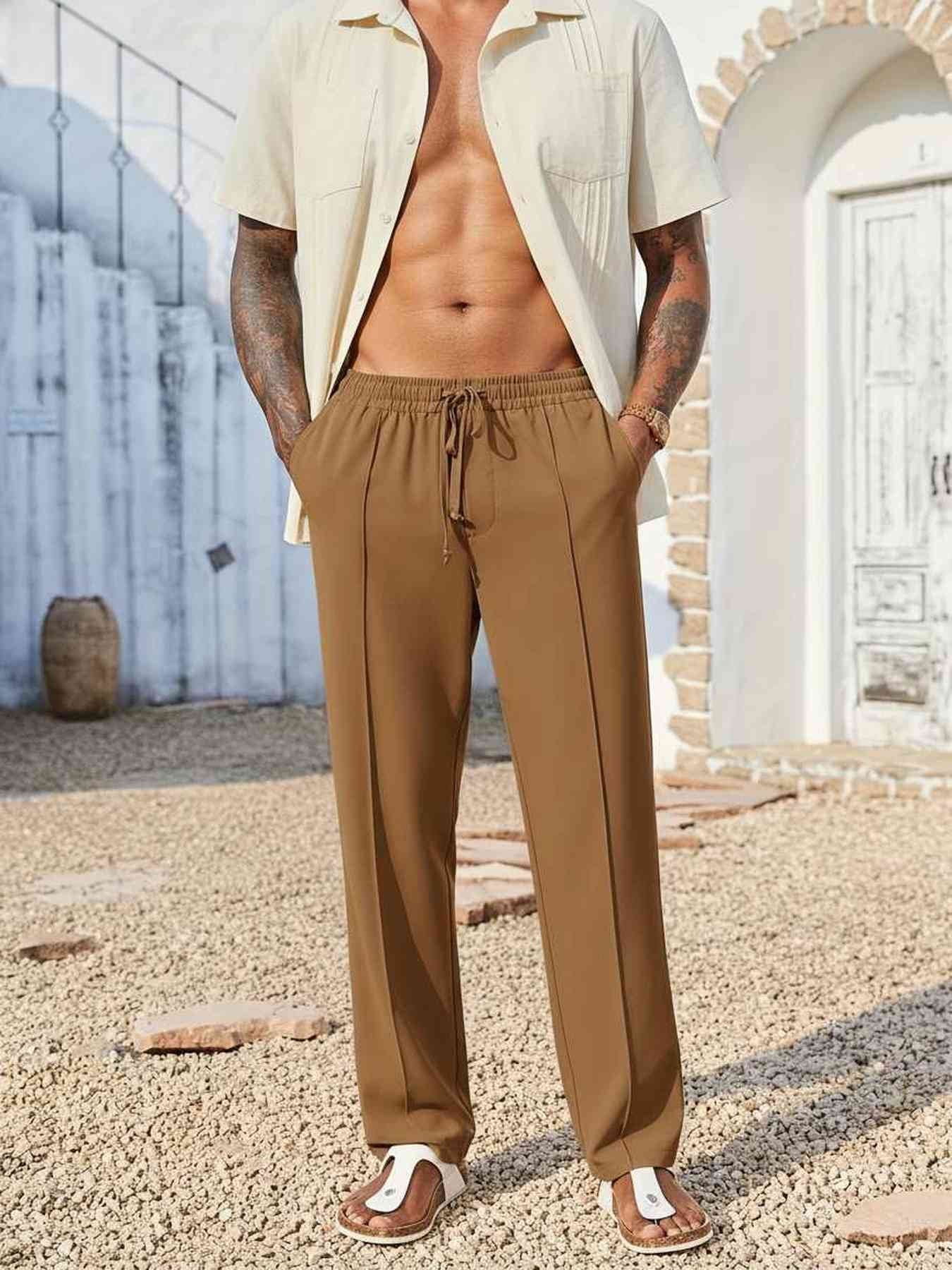Men's Anti-Wrinkle Casual Pants for Comfortable Commutes