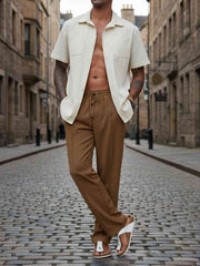 Men's Stretchy Casual Pants - Anti-Wrinkle & Comfortable Fit