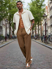 Men's Stretchy Casual Pants - Anti-Wrinkle & Comfortable