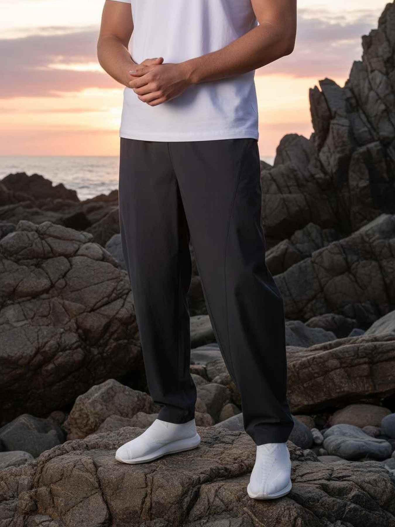 Men's Anti-Wrinkle Casual Pants with Stretchy Fit