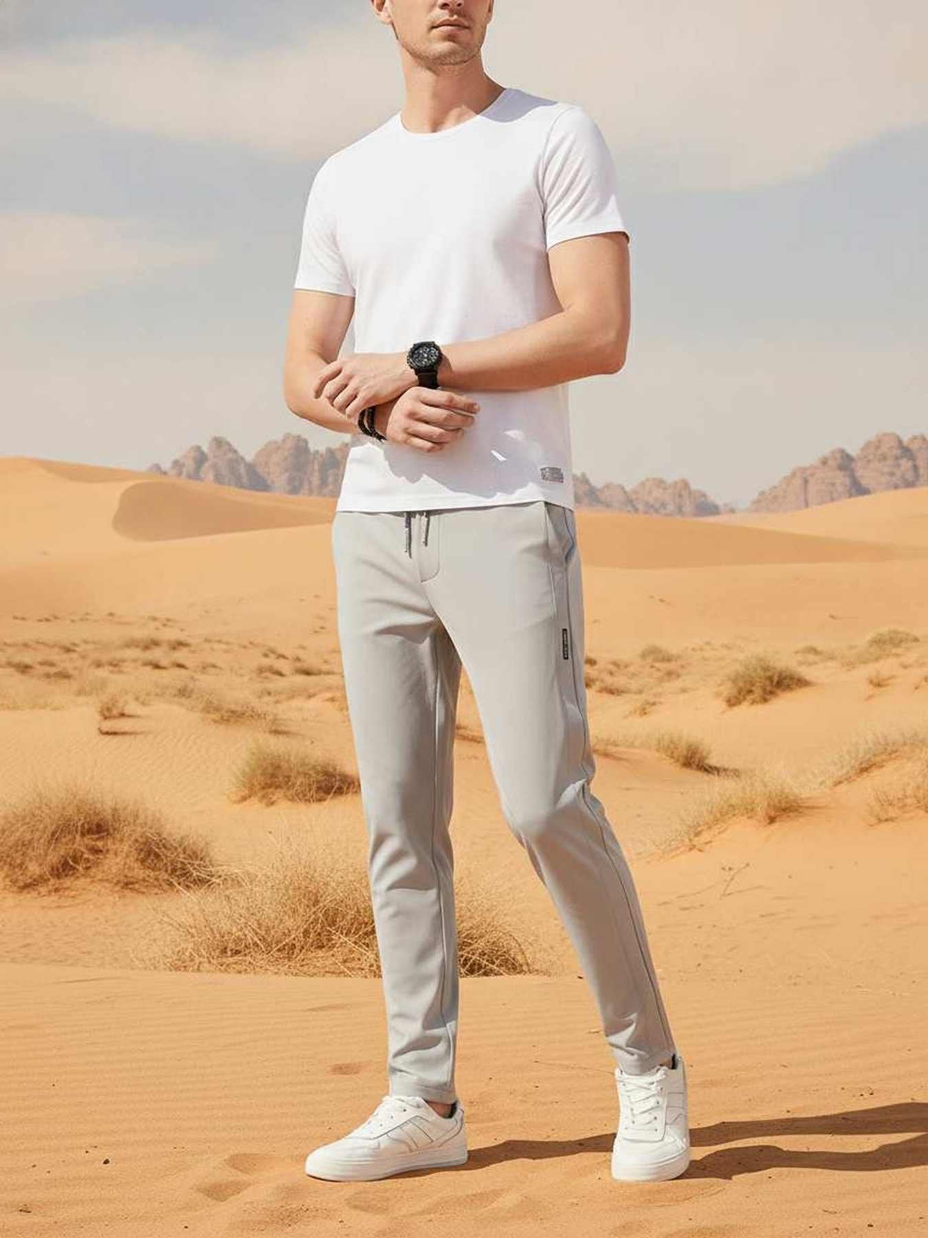 Men's Anti-Wrinkle Casual Pants for Comfortable Commutes