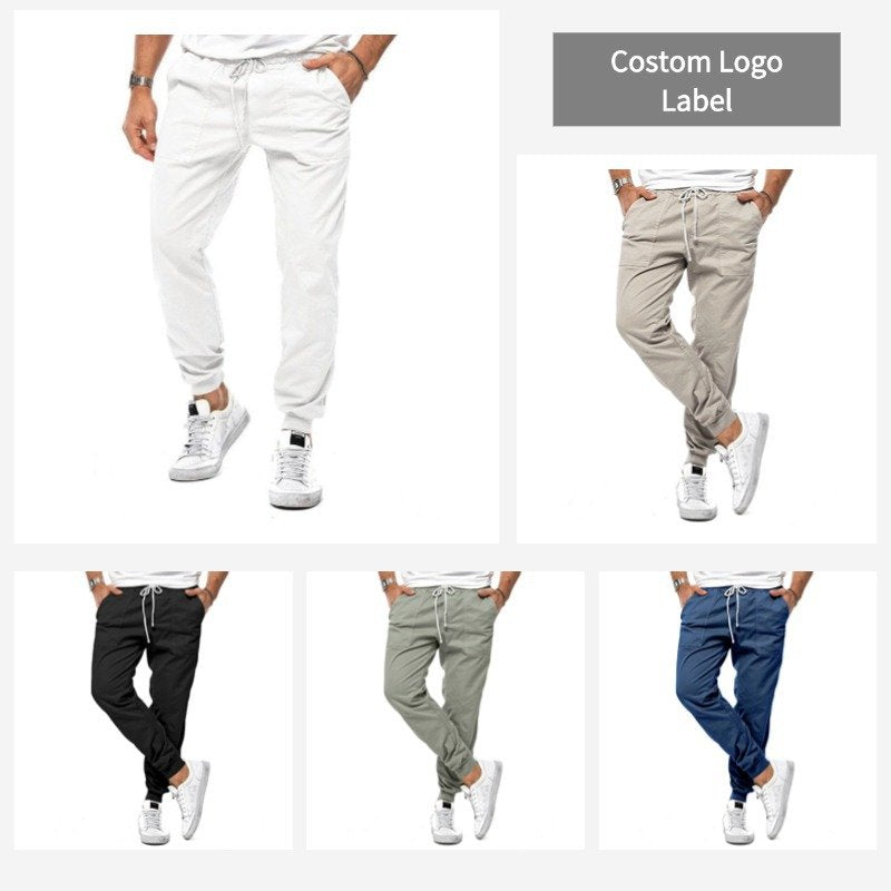 Loose Fit Casual Men's Trousers - Ankle Tied Outdoor Overalls