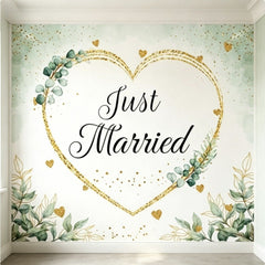 Wedding Photo Shoot Kit - Just Married Backdrop & Scissors