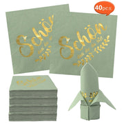 40-Pack Eucalyptus Green Table Napkins, 3-Ply, Perfect for Parties & Events