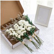 Mini White Dried Flower Bouquets - 6 Pack Party Decorations