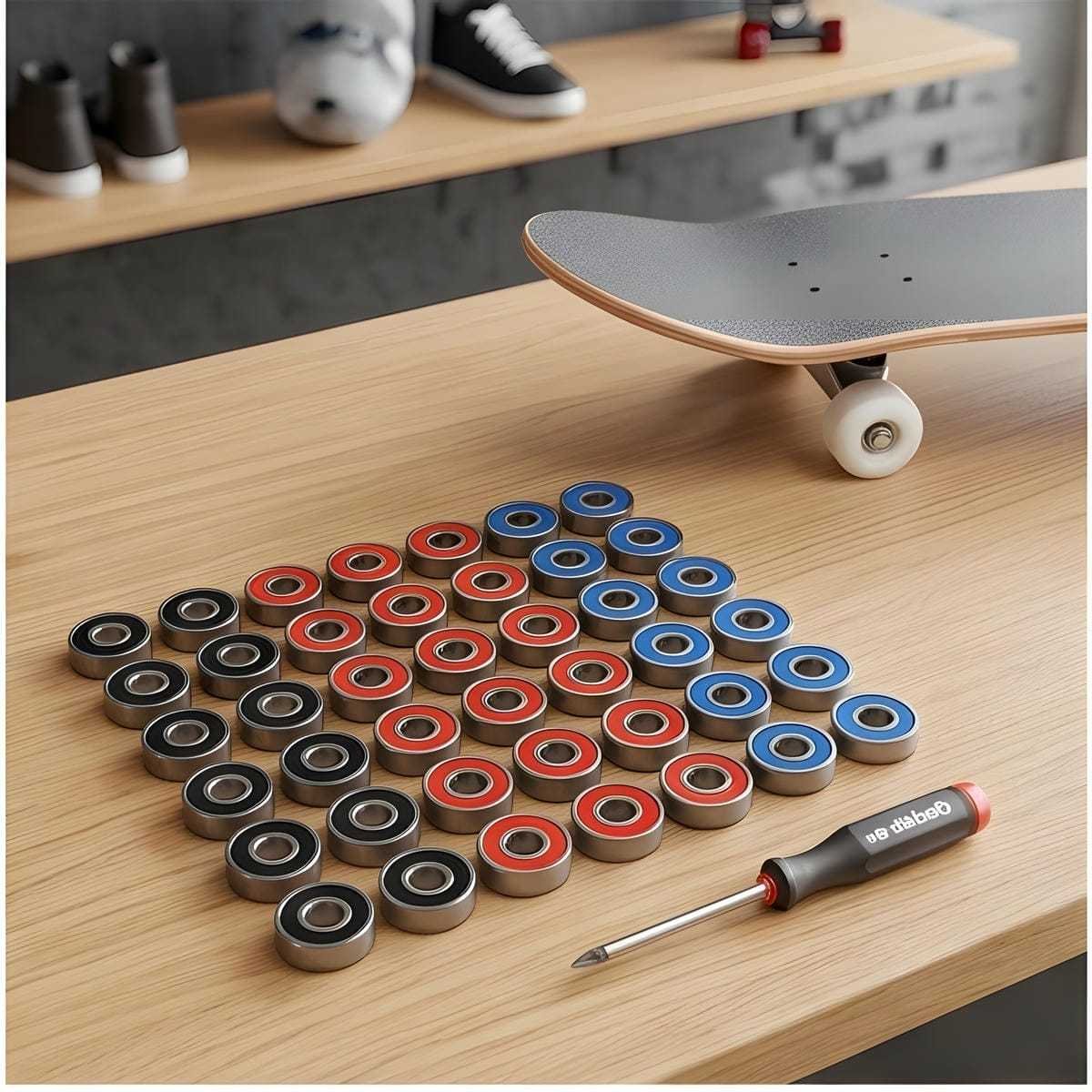 10-Piece Skate Bearing Set - High-Performance Sports Equipment