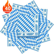 Oktoberfest Napkins - 40-Pack Bavaria Decor Blue Napkins