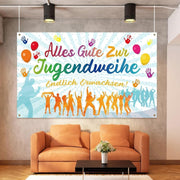 Adult Coming-of-Age Banner, Youth Dedication Decor, Finally an Adult Party Decoration
