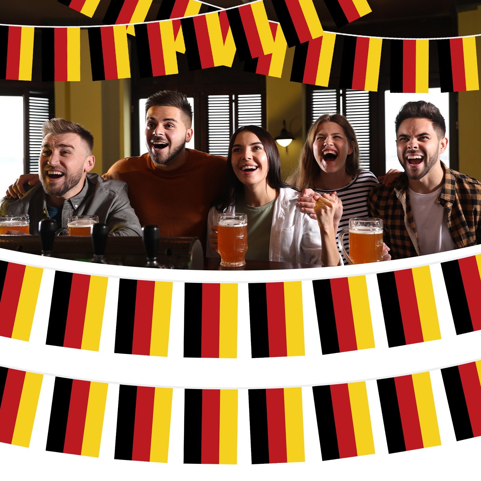 Germany Flag Garland - 2 X 10-meter Party Decoration Set