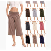 High-Waist Wide-Leg Fitness Pants for Women