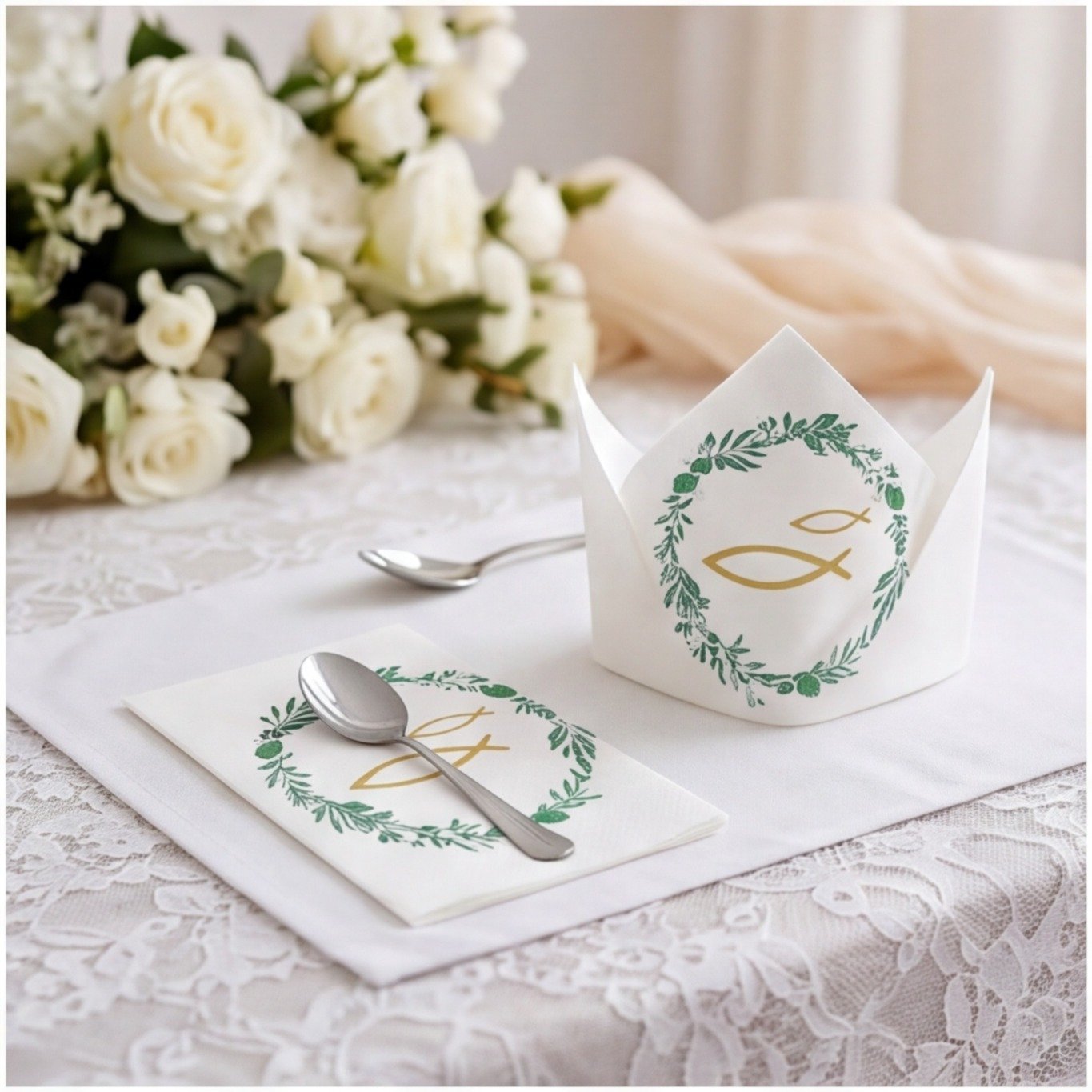 Elegant Garden Party Napkins - 40 Piece Set