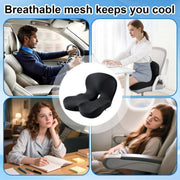 Relieve Back Pain with Adjustable Memory Foam Seat Cushion