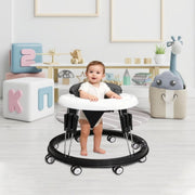 Folding Toddler Walker with 360° Wheels, 10-12 Months, Black