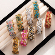 Color Gravel Diamond Burst Bracelet for Men & Women