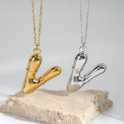 Personalized English Letter Pendant Necklace - Hip Hop Style