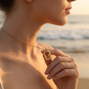 Elegant 18K Gold Plated Pendant Necklace