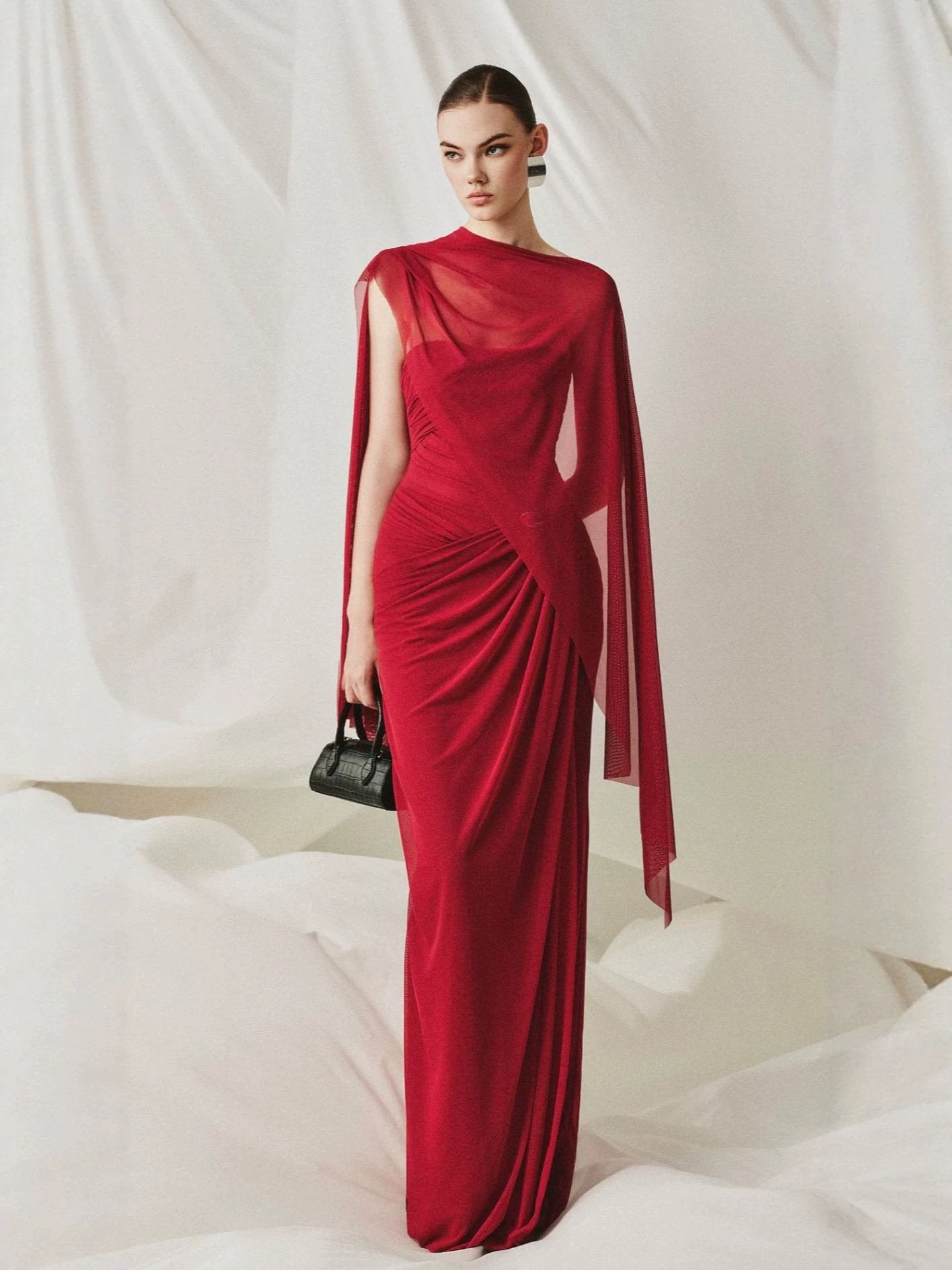 Elegant One-Shoulder Maxi Gown for Formal Events