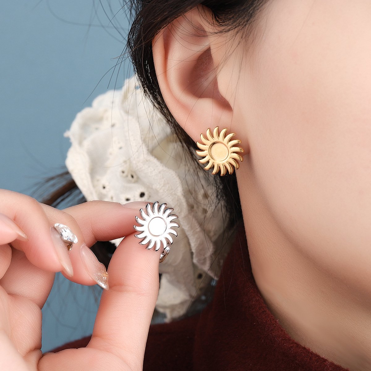 Stunning Sunflower Earrings for Women - Exaggerated Temperament Fashion