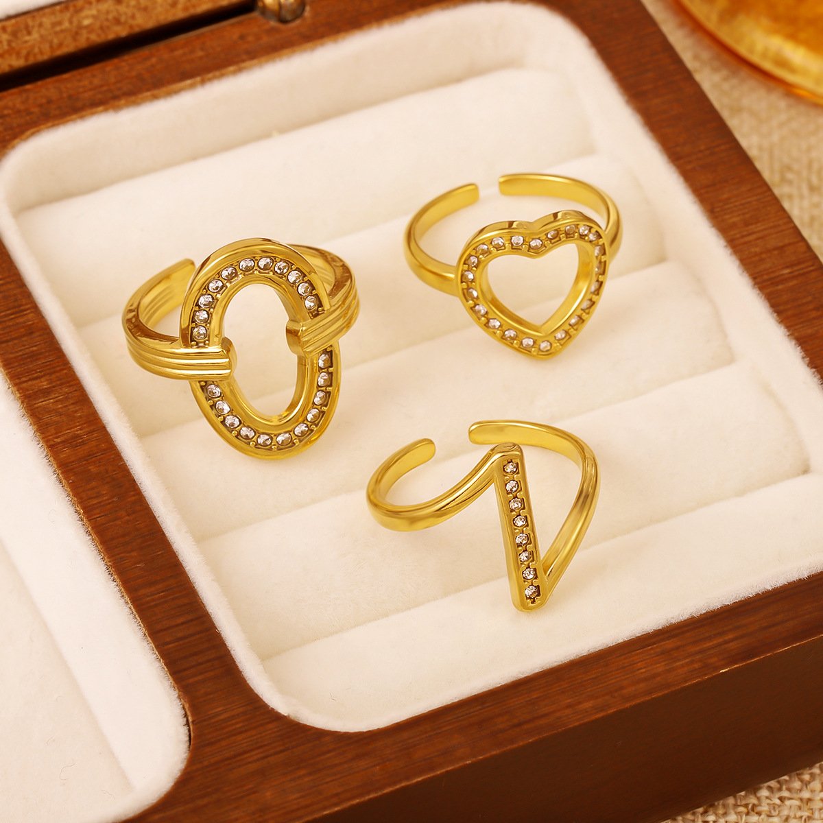 Stunning Diamond-Encrusted Open Ring for Women