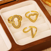 Stunning Diamond-Encrusted Open Ring for Women