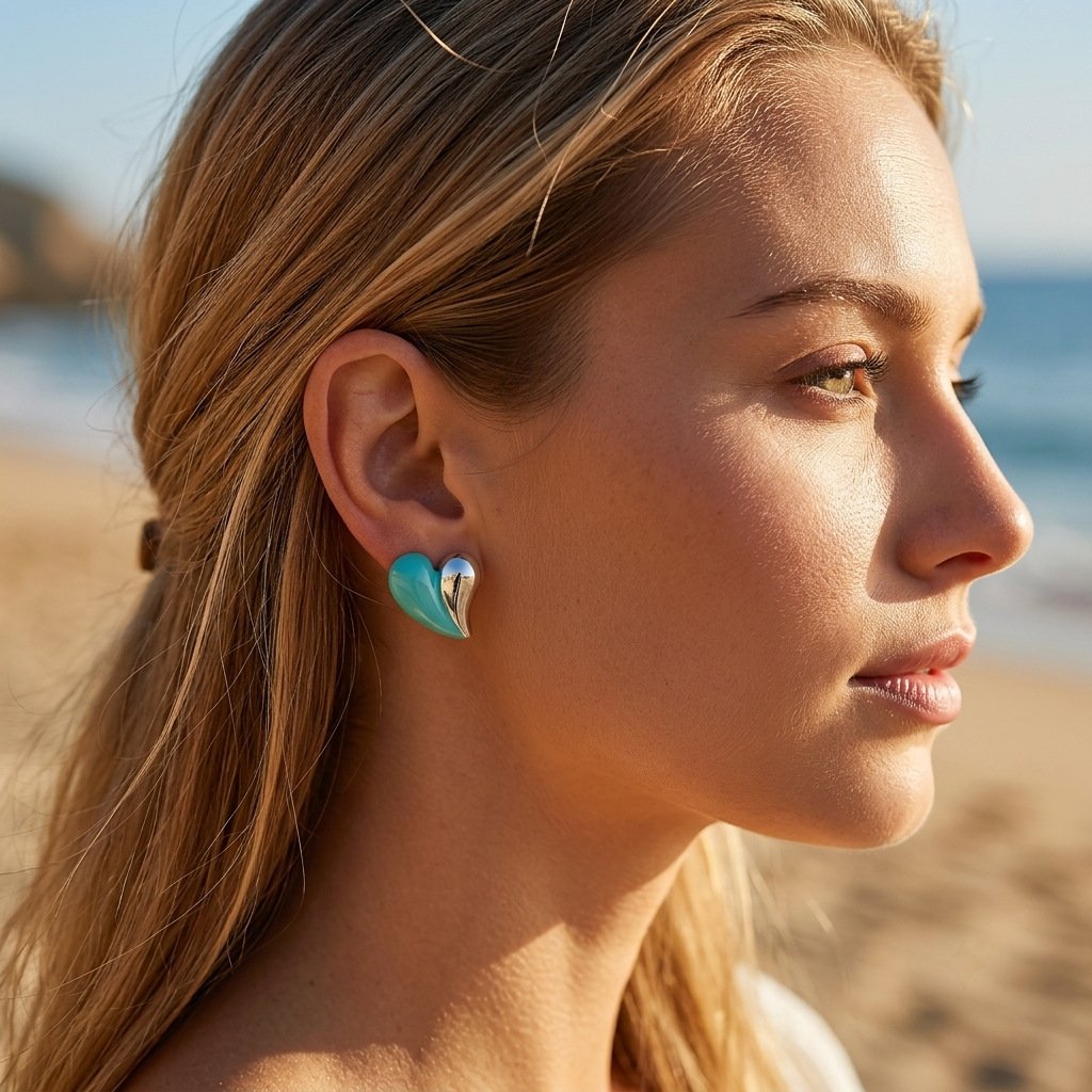 Stunning Colorful Heart Earrings for Women