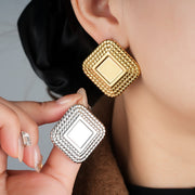 Sunflower Earrings - Retro Chic Diamond Studs