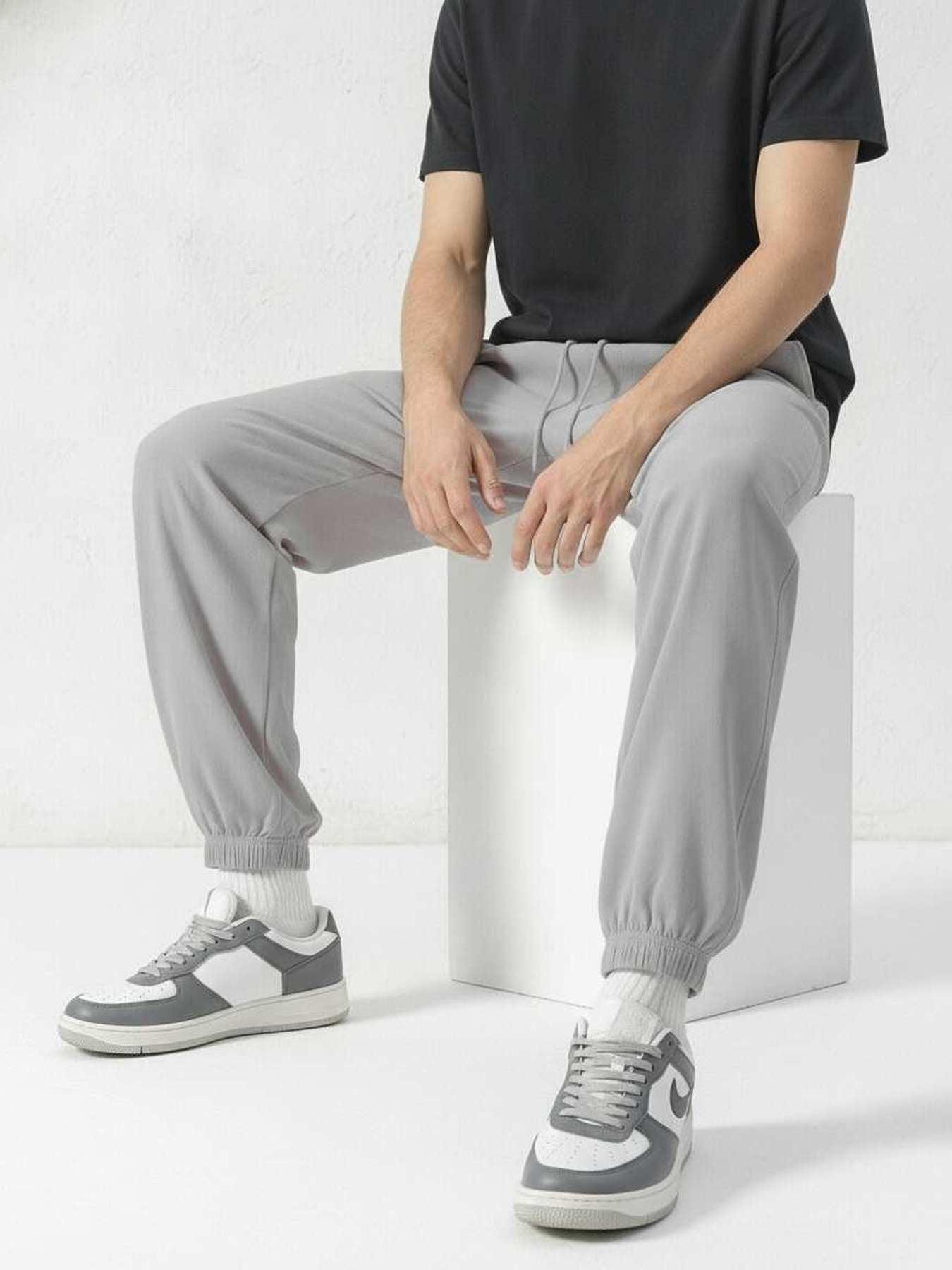 Anti-Wrinkle Men's Casual Pants for Work Commute