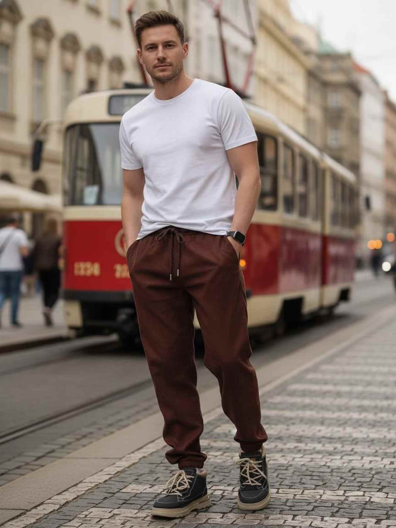 Slim-Fit Corduroy Pants for Men - Anti-Wrinkle & Stretchy