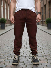 Men's Casual Corduroy Pants with Elastic Fabric