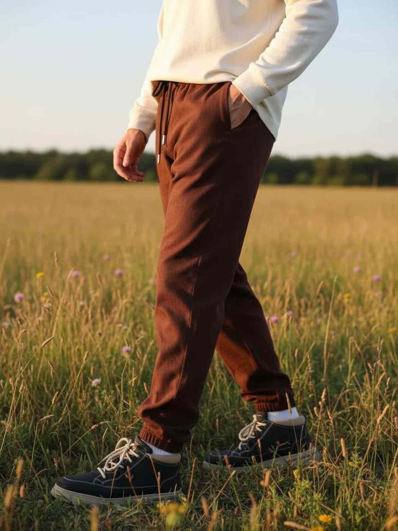 Men's Anti-Wrinkle Casual Pants, 9-Inch Straight Fit Corduroy