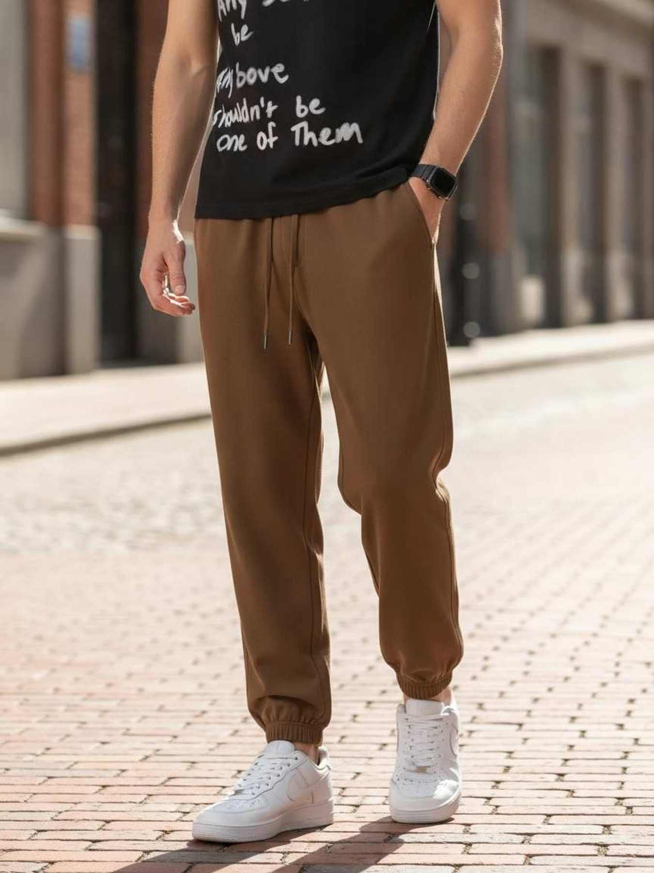 Trendy Men's Casual Pants - Soft, Stretchy, and Wrinkle-Free