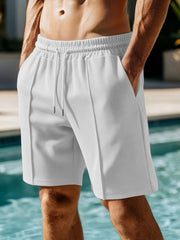Men's Waffle Pattern Sports Shorts - Versatile & Trendy