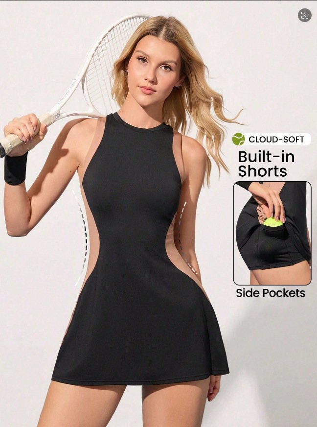 European-Style Backless Short Skirt for Women