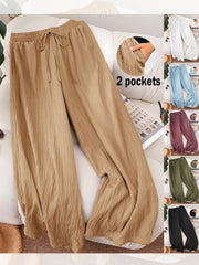 Plus Size High-Waisted Wide-Leg Pants for Women