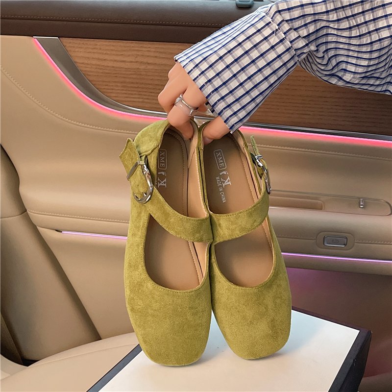 Summer Women's Ballet Pumps with Buckle & Flat Toe
