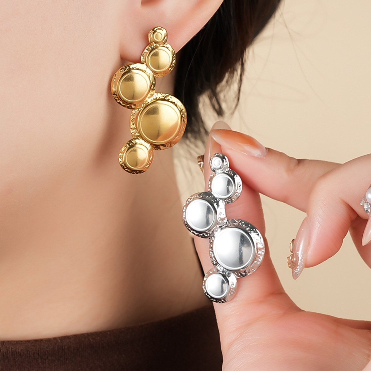 Add Boho Chic to Your Style with Round Cross Flower Earrings