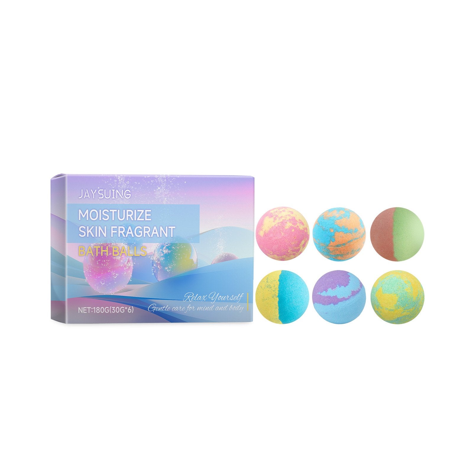 Relaxing Bubble Shower Balls - 6 Pack, Fragrant & Hydrating